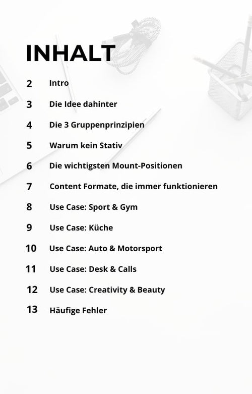 Smartphone Content ohne Stativ - Core Content Guide